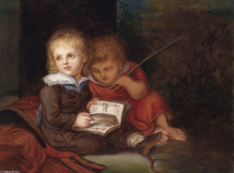 Wikioo.org – La Enciclopedia de las Bellas Artes - Pintura, Obras de arte de Christian Leberecht Vogel - Hijos del Artista