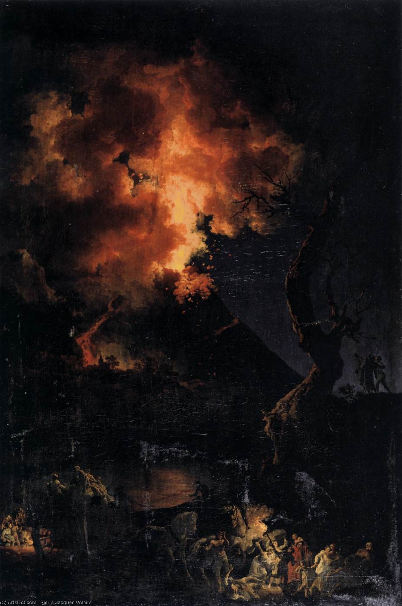 Wikioo.org - The Encyclopedia of Fine Arts - Painting, Artwork by Pierre Jacques Volaire - The Eruption of the Vesuvius