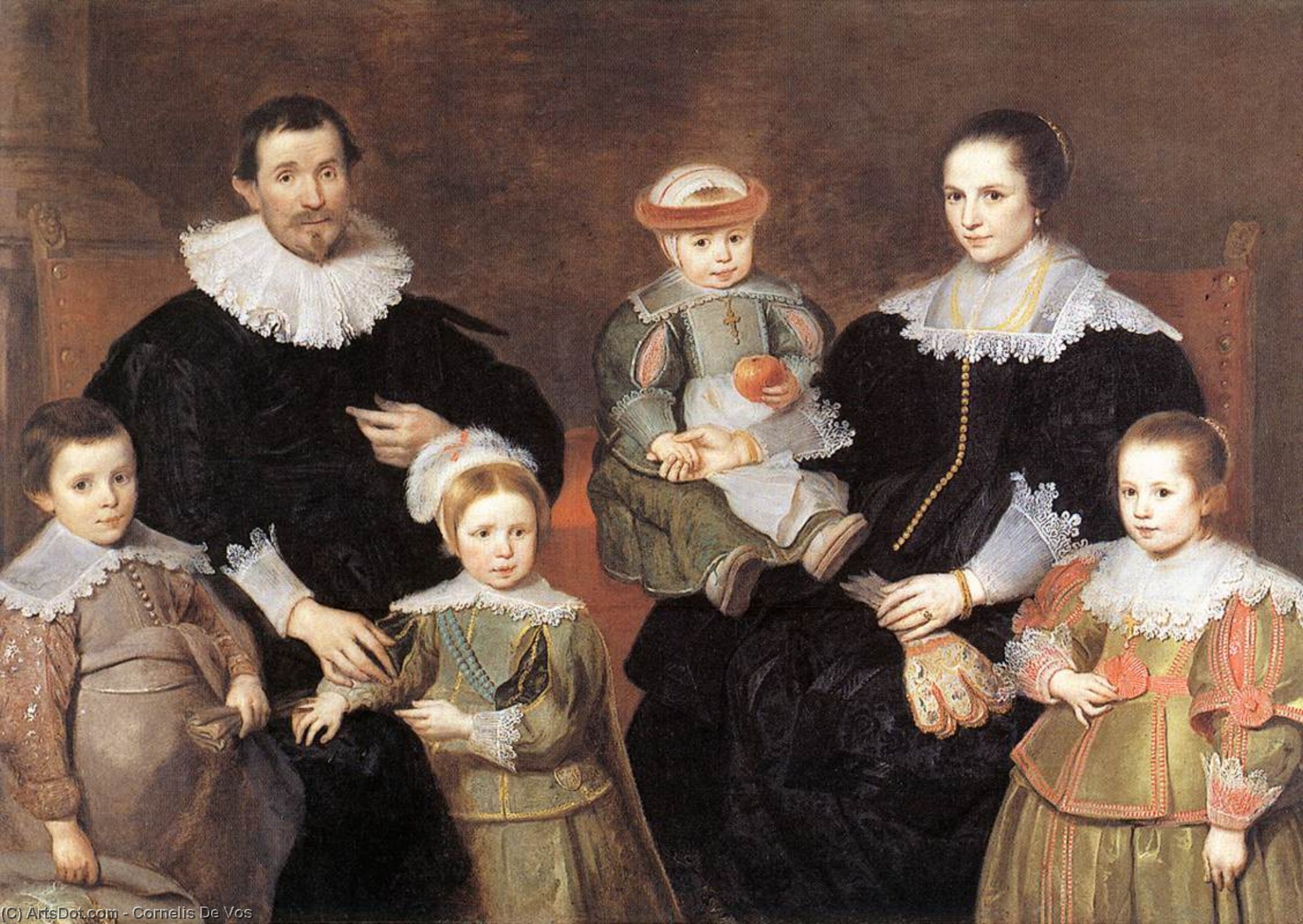 Wikioo.org – L'Encyclopédie des Beaux Arts - Peinture, Oeuvre de Cornelis De Vos - le famille de l' artiste