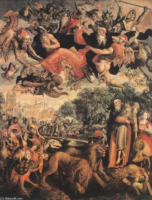 Wikioo.org - The Encyclopedia of Fine Arts - Painting, Artwork by Maarten De Vos - The Temptation of St Antony