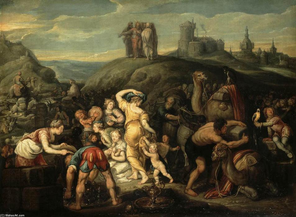 Wikioo.org – L'Enciclopedia delle Belle Arti - Pittura, Opere di Simon De Vos - Gli Israeliti dopo aver attraversato il Mar Rosso