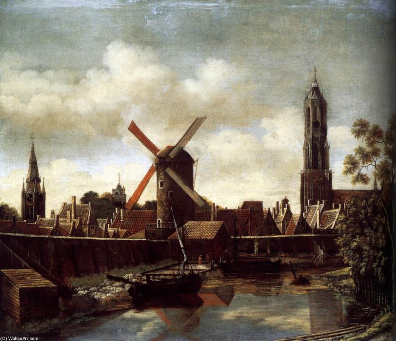 Wikioo.org - The Encyclopedia of Fine Arts - Painting, Artwork by Daniel Vosmaer - The Harbour of Delft