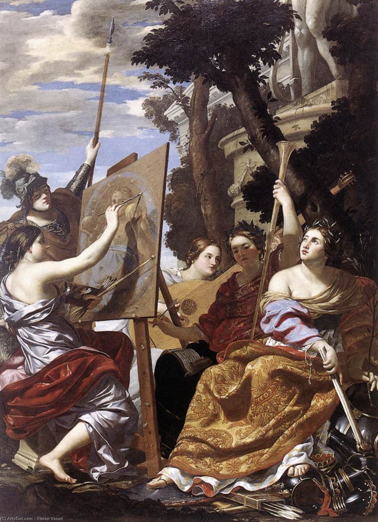 Wikioo.org - The Encyclopedia of Fine Arts - Painting, Artwork by Simon Vouet - Allegory of Peace