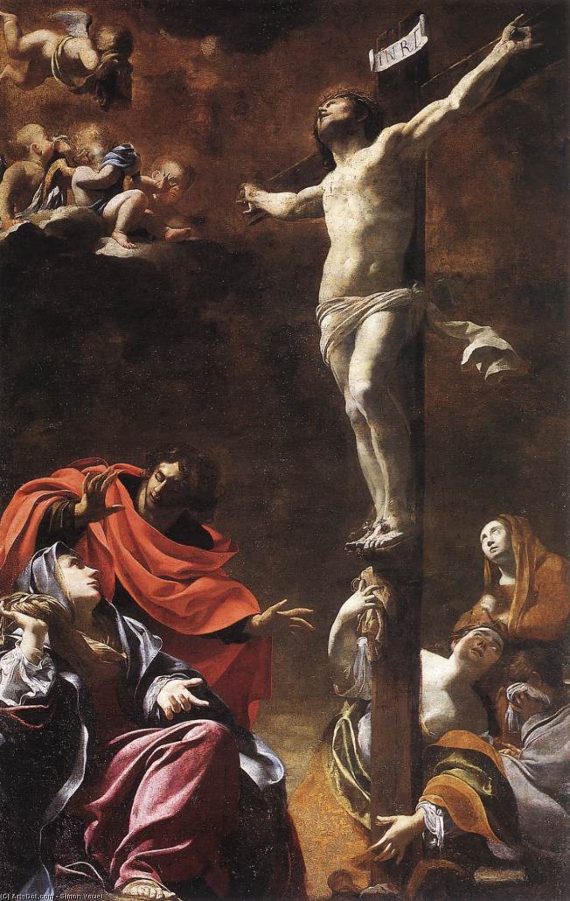 WikiOO.org - Encyclopedia of Fine Arts - Schilderen, Artwork Simon Vouet - Crucifixion