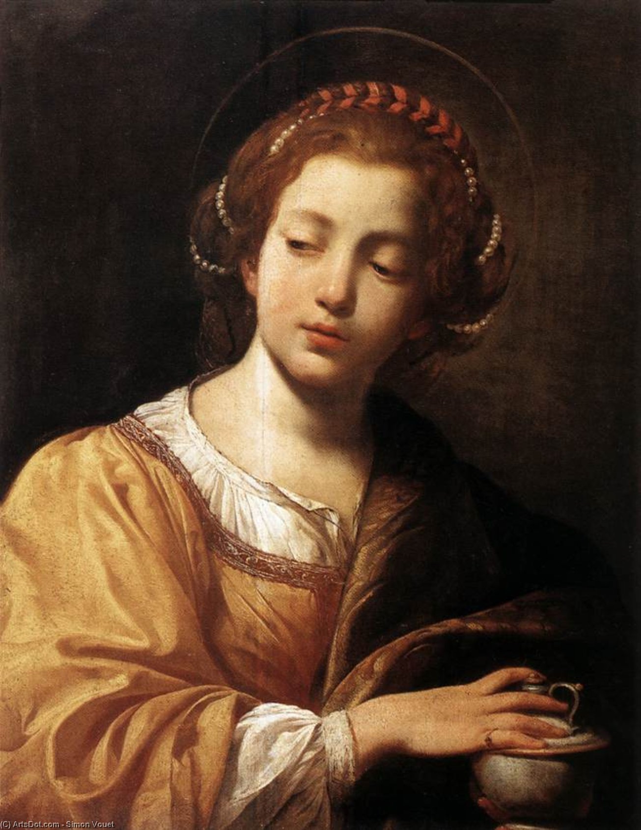 WikiOO.org - Encyclopedia of Fine Arts - Lukisan, Artwork Simon Vouet - Magdalene