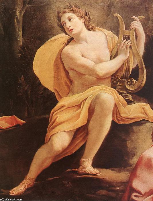 Wikioo.org – La Enciclopedia de las Bellas Artes - Pintura, Obras de arte de Simon Vouet - Parnassus o Apolo y las Musas (detalle)