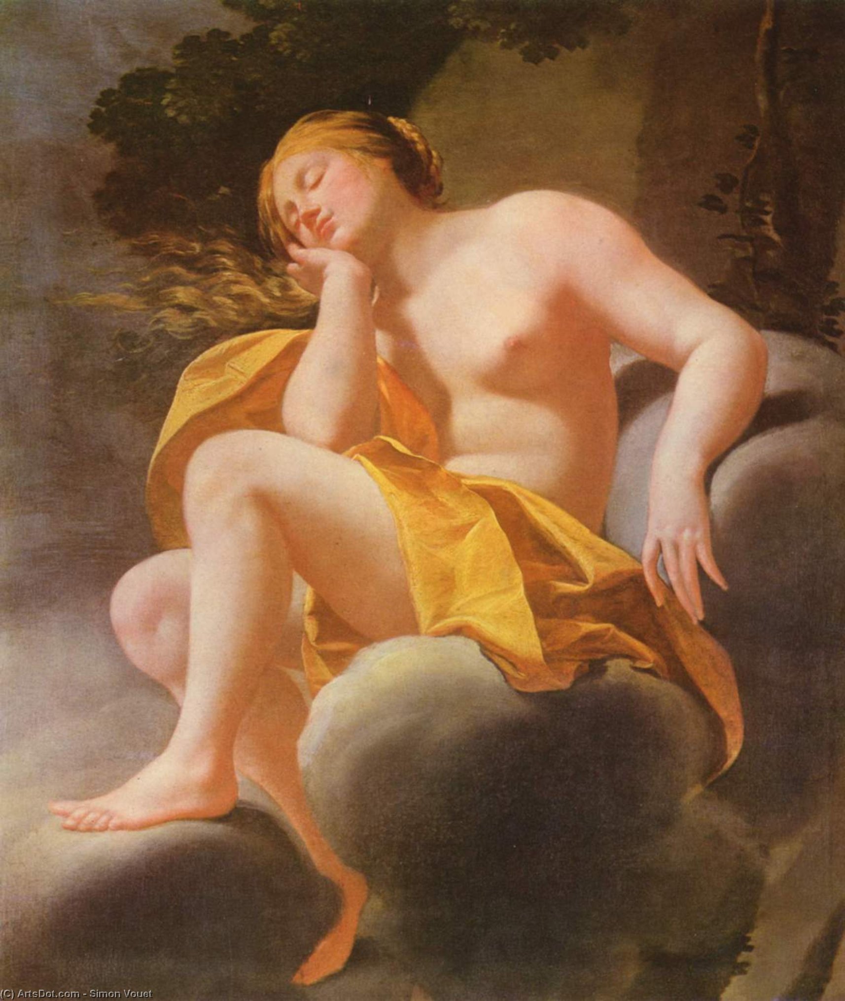 Wikioo.org - The Encyclopedia of Fine Arts - Painting, Artwork by Simon Vouet - Sleeping Venus