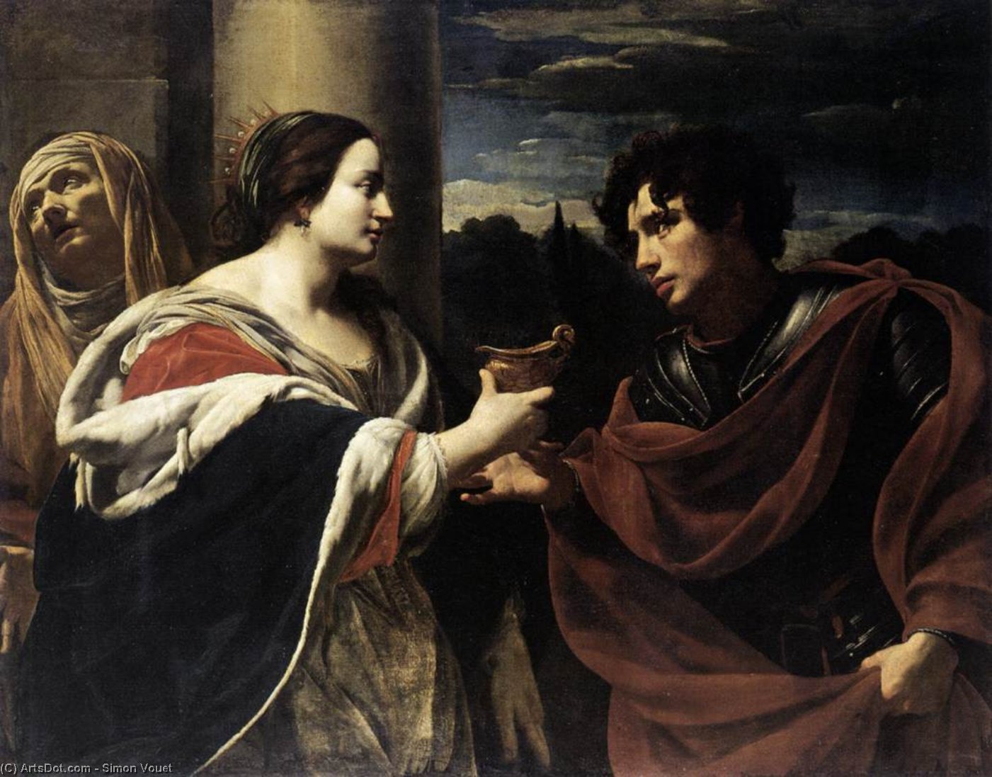 Wikioo.org - The Encyclopedia of Fine Arts - Painting, Artwork by Simon Vouet - Sophonisba Receiving the Poisoned Chalice