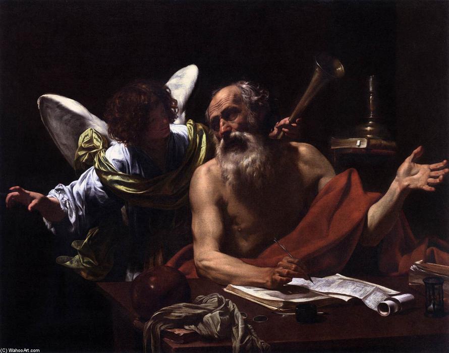 Wikioo.org - The Encyclopedia of Fine Arts - Painting, Artwork by Simon Vouet - St Jerome and the Angel