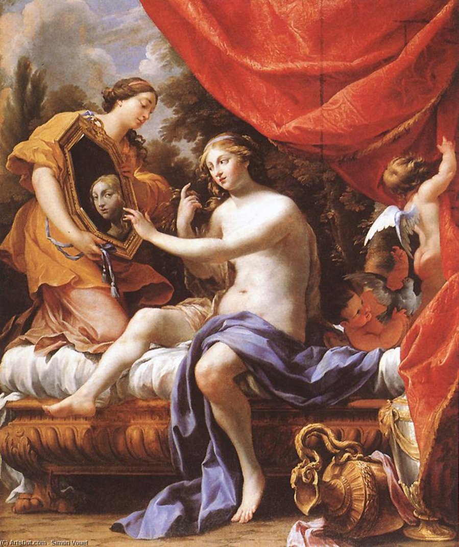 Wikioo.org – La Enciclopedia de las Bellas Artes - Pintura, Obras de arte de Simon Vouet - baño todaclasede  Venus