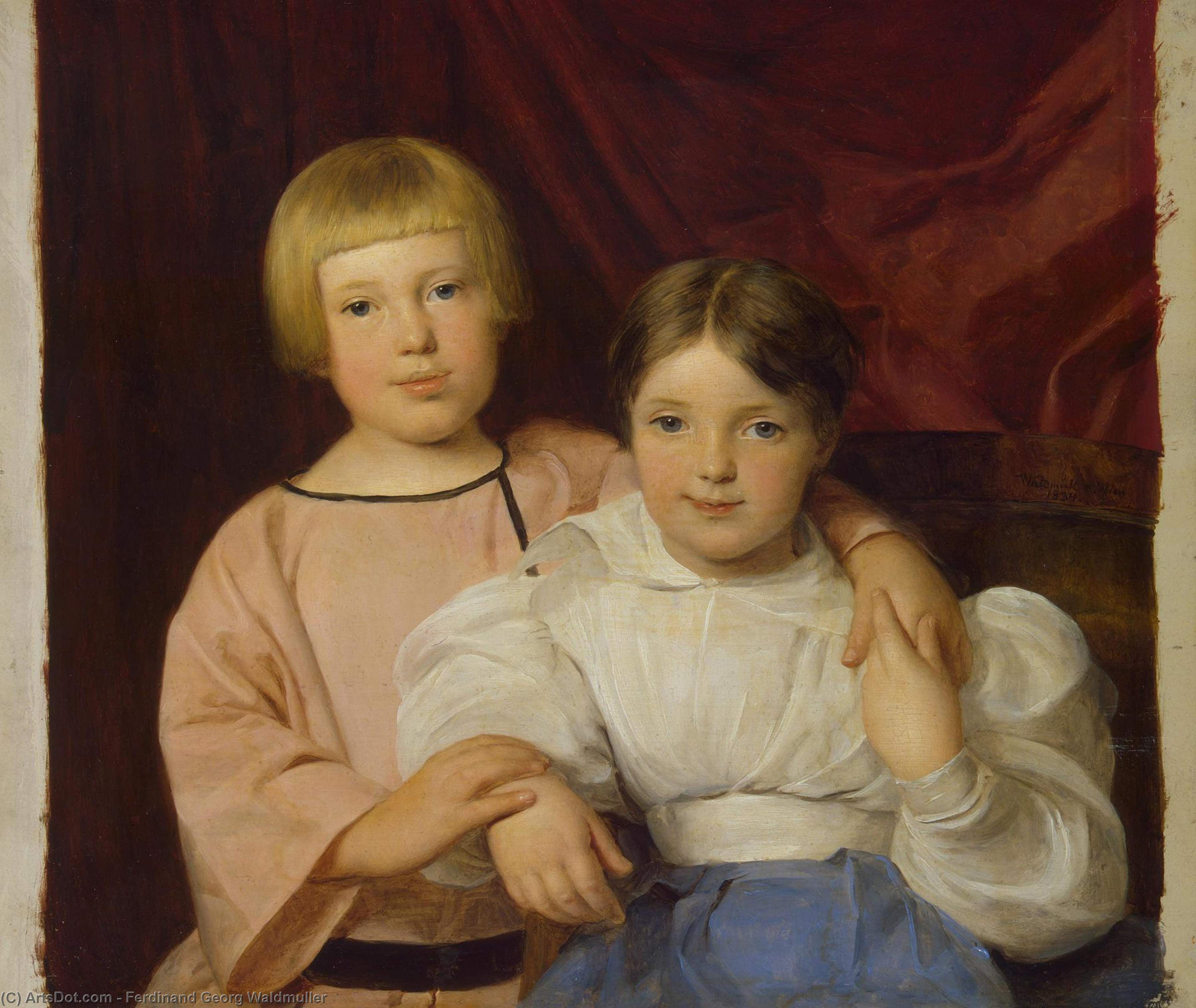 Wikioo.org - The Encyclopedia of Fine Arts - Painting, Artwork by Ferdinand Georg Waldmuller - Children