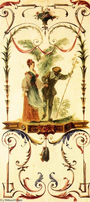 WikiOO.org - Encyclopedia of Fine Arts - Maleri, Artwork Jean Antoine Watteau - Cajoler