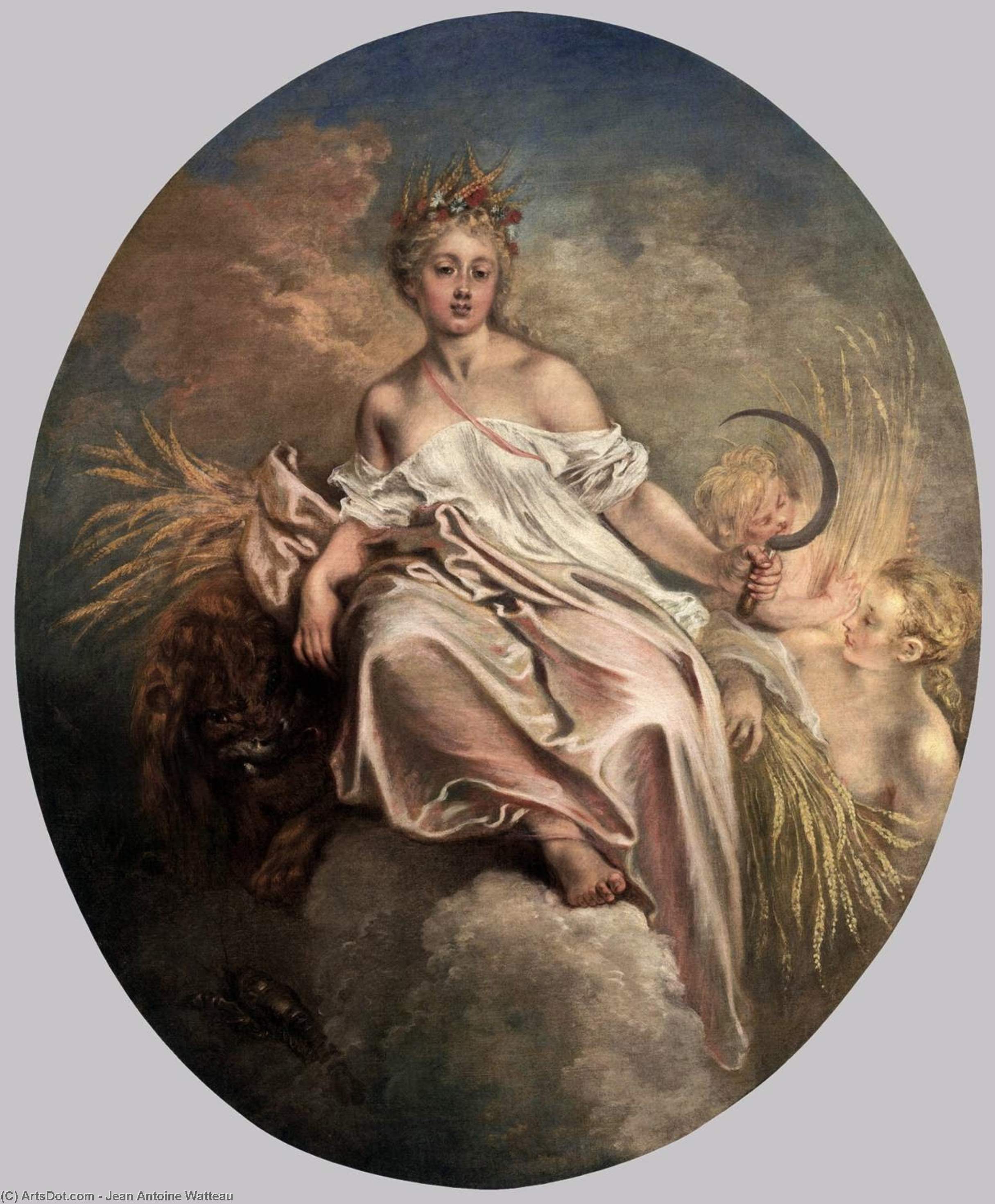 WikiOO.org - Enciclopédia das Belas Artes - Pintura, Arte por Jean Antoine Watteau - Ceres (Summer)
