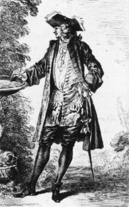 WikiOO.org - Enciklopedija likovnih umjetnosti - Slikarstvo, umjetnička djela Jean Antoine Watteau - Standing Man