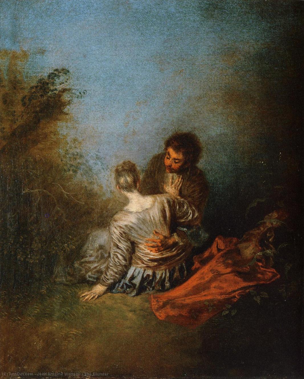 WikiOO.org - Enciklopedija dailės - Tapyba, meno kuriniai Jean Antoine Watteau - The Blunder