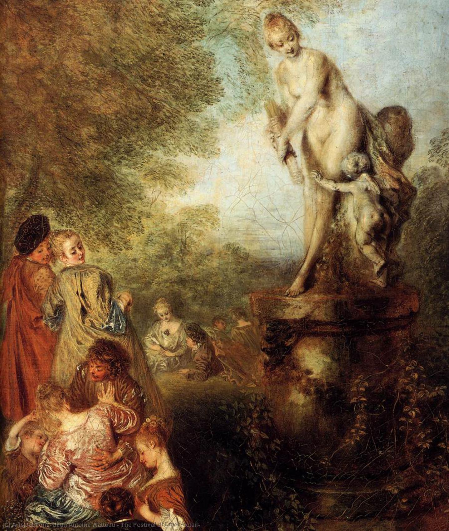 Wikioo.org - The Encyclopedia of Fine Arts - Painting, Artwork by Jean Antoine Watteau - The Festival of Love (detail)