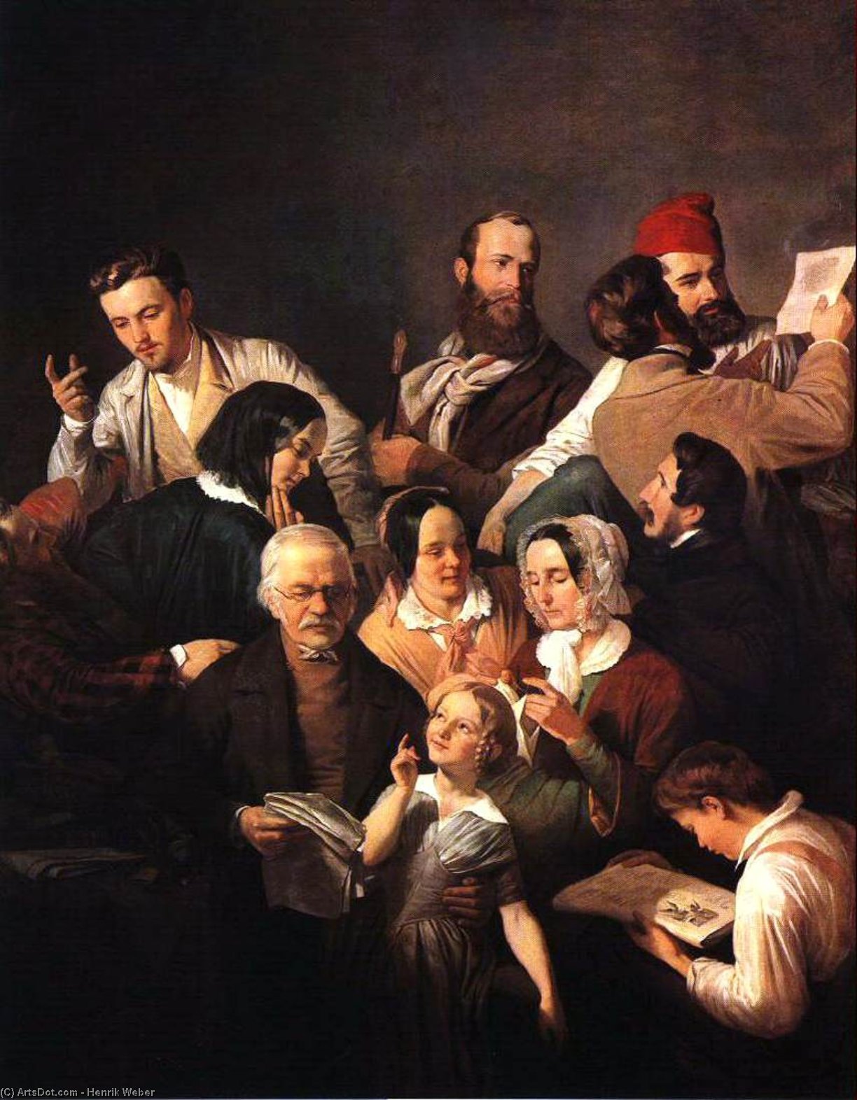 WikiOO.org - Encyclopedia of Fine Arts - Maleri, Artwork Henrik Weber - The Weber Family
