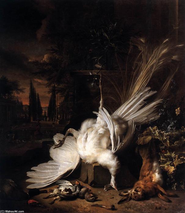 Wikioo.org - The Encyclopedia of Fine Arts - Painting, Artwork by Jan Weenix - The White Peacock
