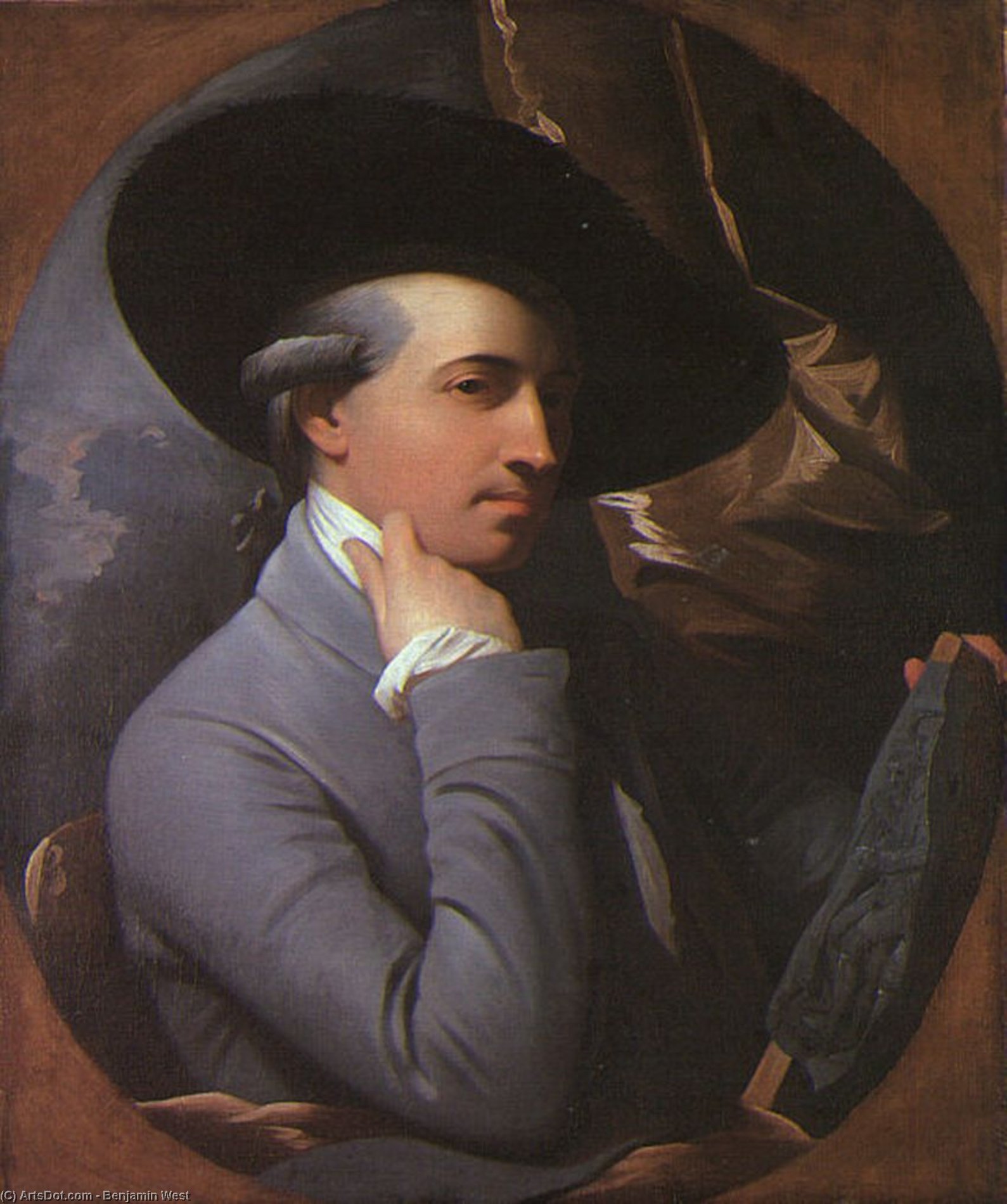 WikiOO.org - Encyclopedia of Fine Arts - Maleri, Artwork Benjamin West - Self-Portrait
