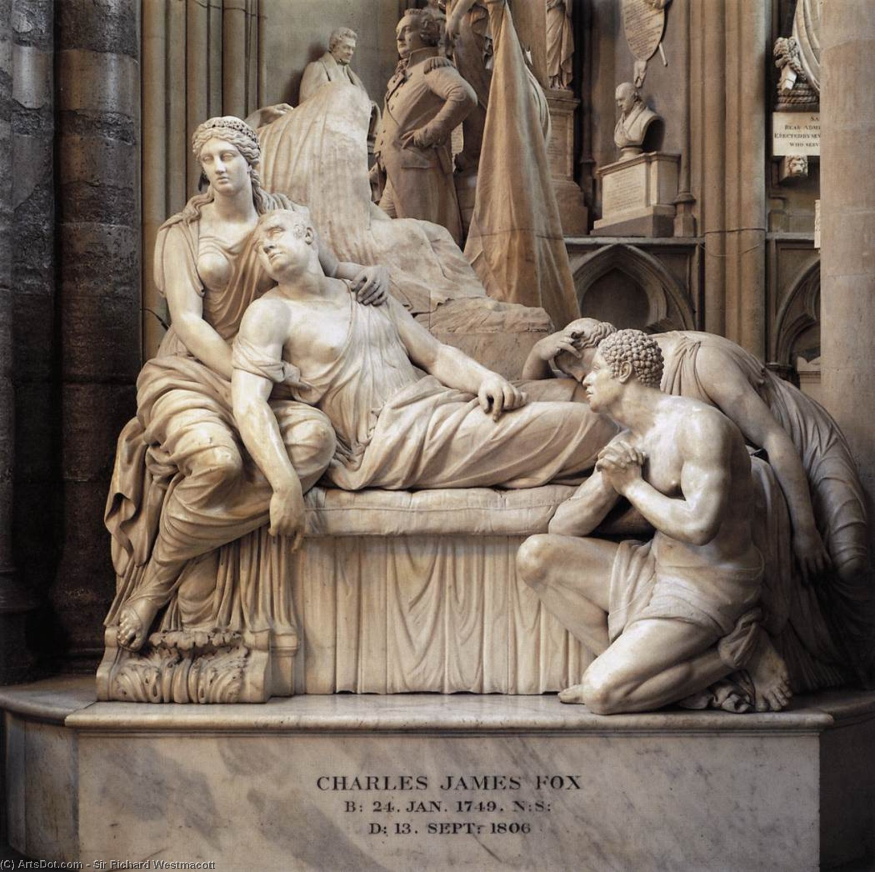 Wikioo.org - The Encyclopedia of Fine Arts - Painting, Artwork by Richard Westmacott - Monument to Charles James Fox