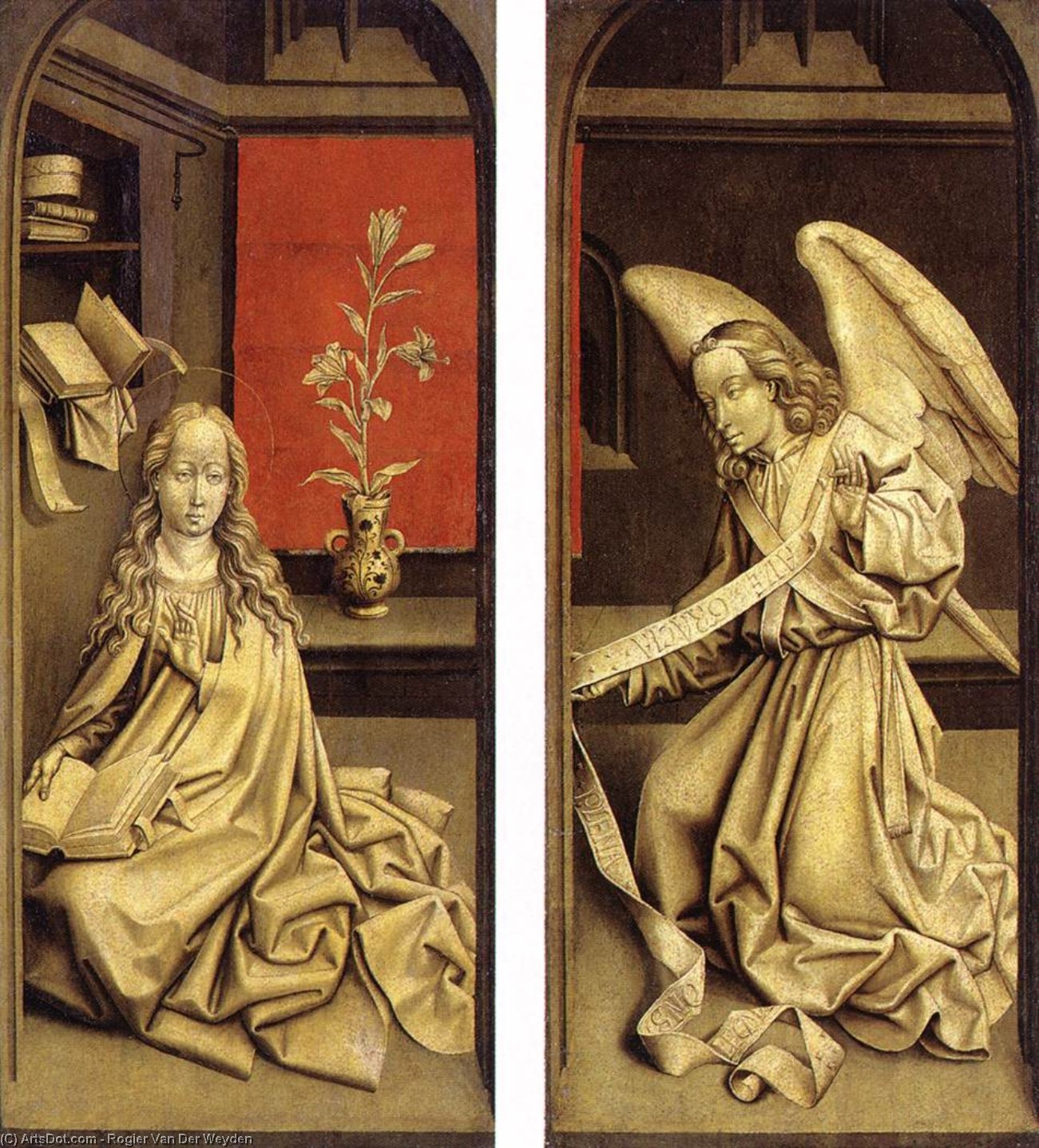Wikioo.org - Encyklopedia Sztuk Pięknych - Malarstwo, Grafika Rogier Van Der Weyden - Bladelin Triptych (exterior)