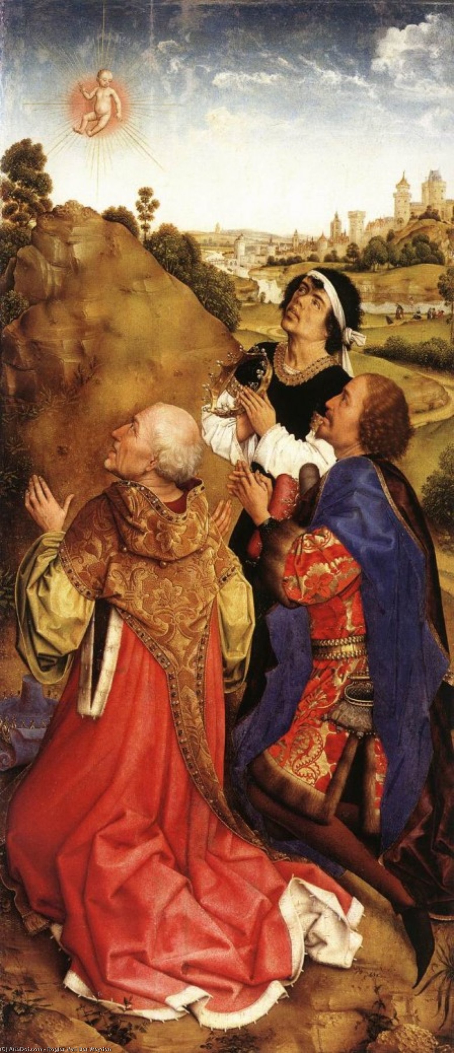 Wikoo.org - موسوعة الفنون الجميلة - اللوحة، العمل الفني Rogier Van Der Weyden - Bladelin Triptych (right wing)
