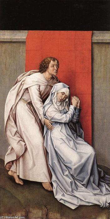 Wikioo.org – La Enciclopedia de las Bellas Artes - Pintura, Obras de arte de Rogier Van Der Weyden - cruxificcion díptico  porlaizquierda  el panel