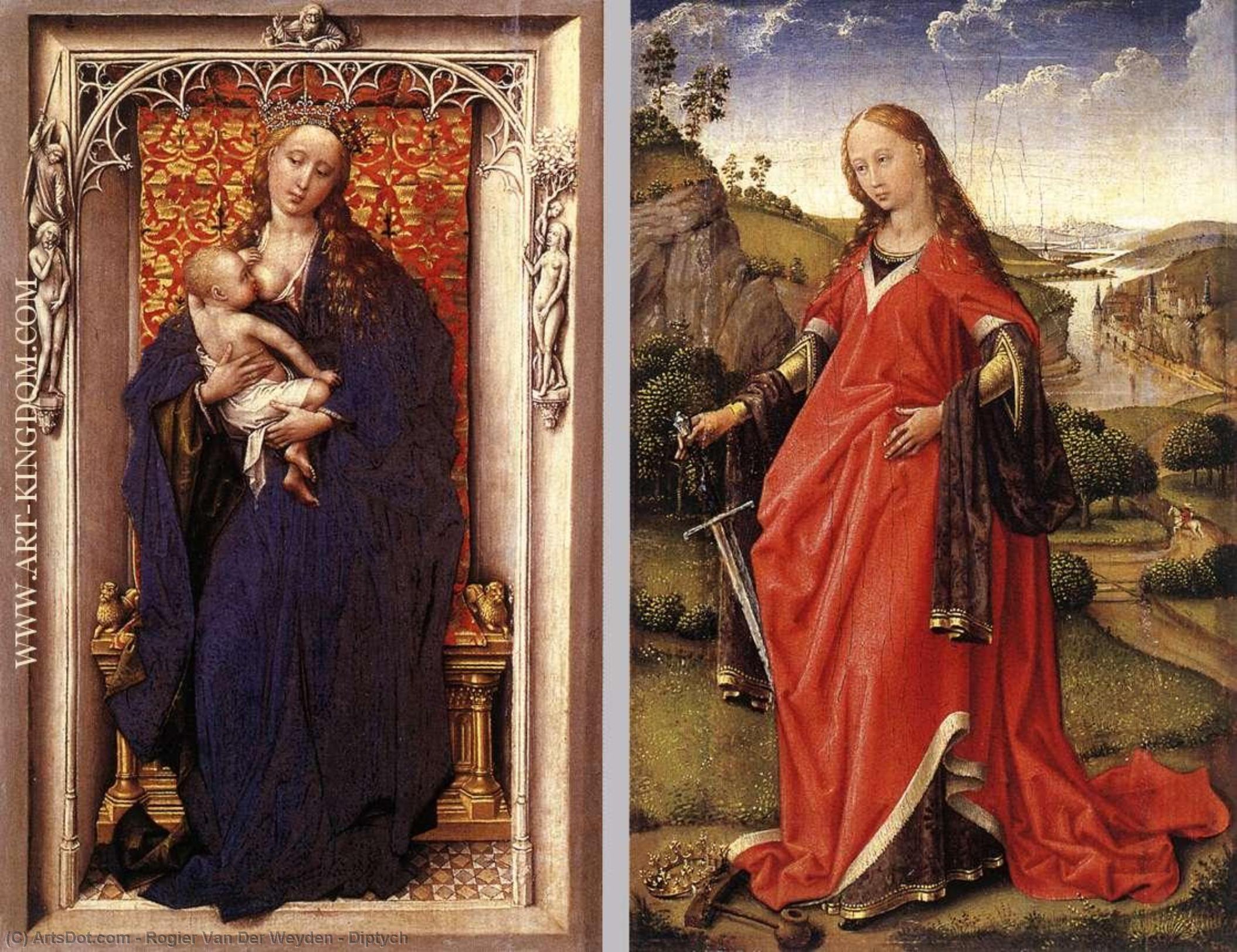 Wikioo.org - The Encyclopedia of Fine Arts - Painting, Artwork by Rogier Van Der Weyden - Diptych