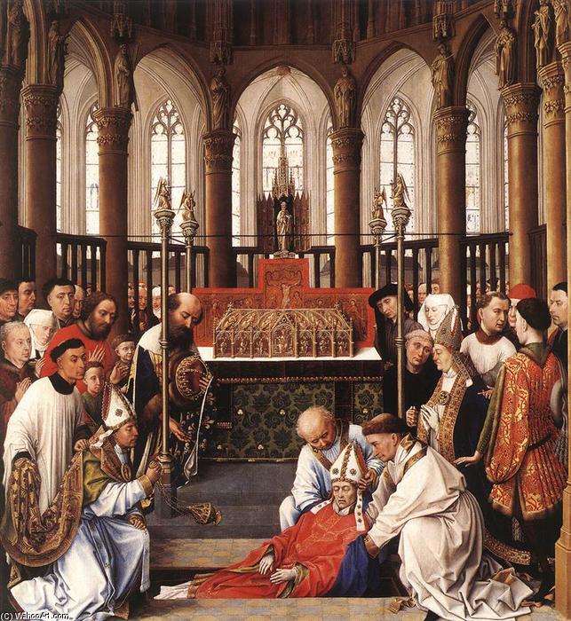 Wikioo.org - สารานุกรมวิจิตรศิลป์ - จิตรกรรม Rogier Van Der Weyden - Exhumation of St Hubert