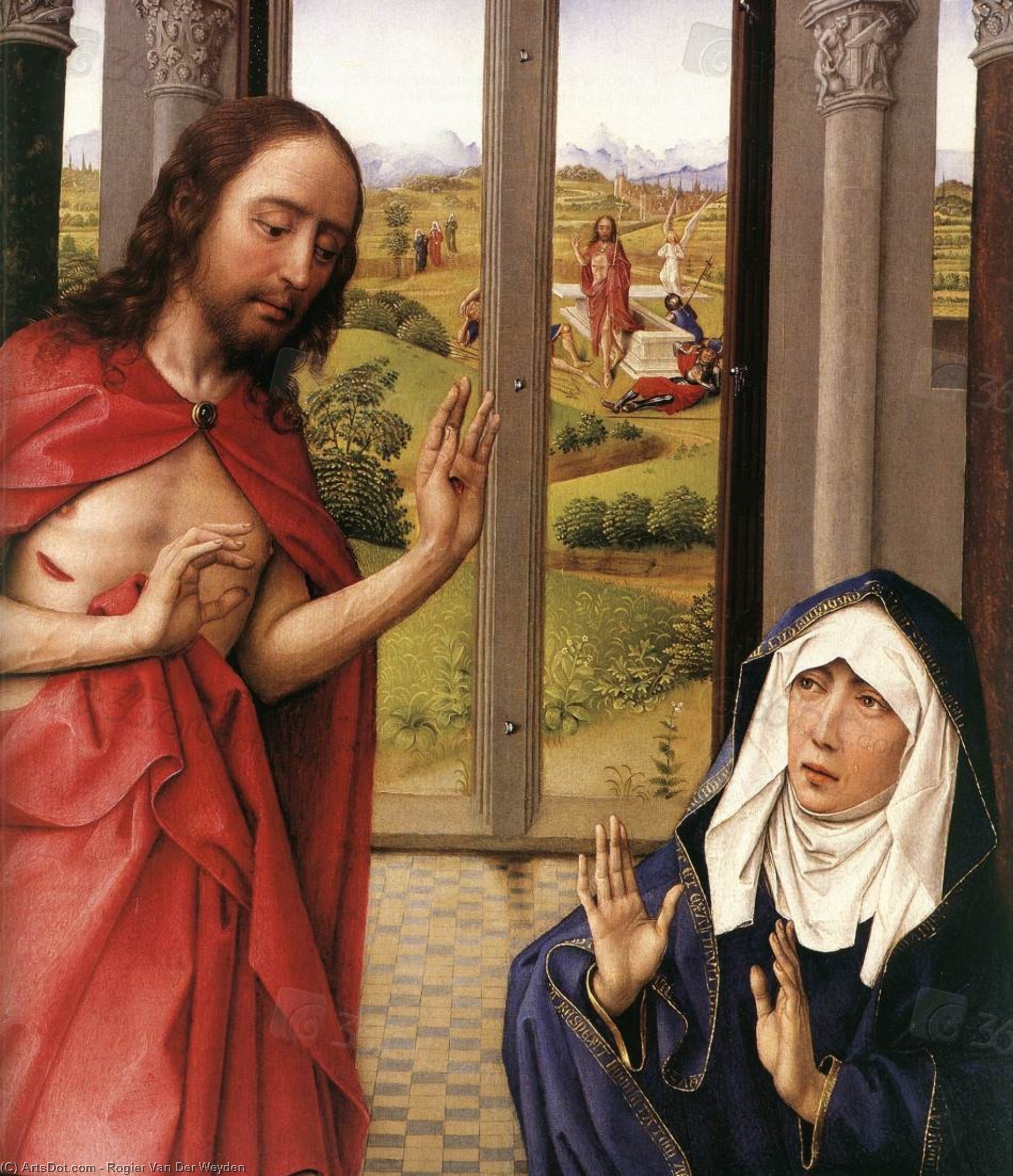 WikiOO.org - 百科事典 - 絵画、アートワーク Rogier Van Der Weyden - ミラフロレスの祭壇画 詳細