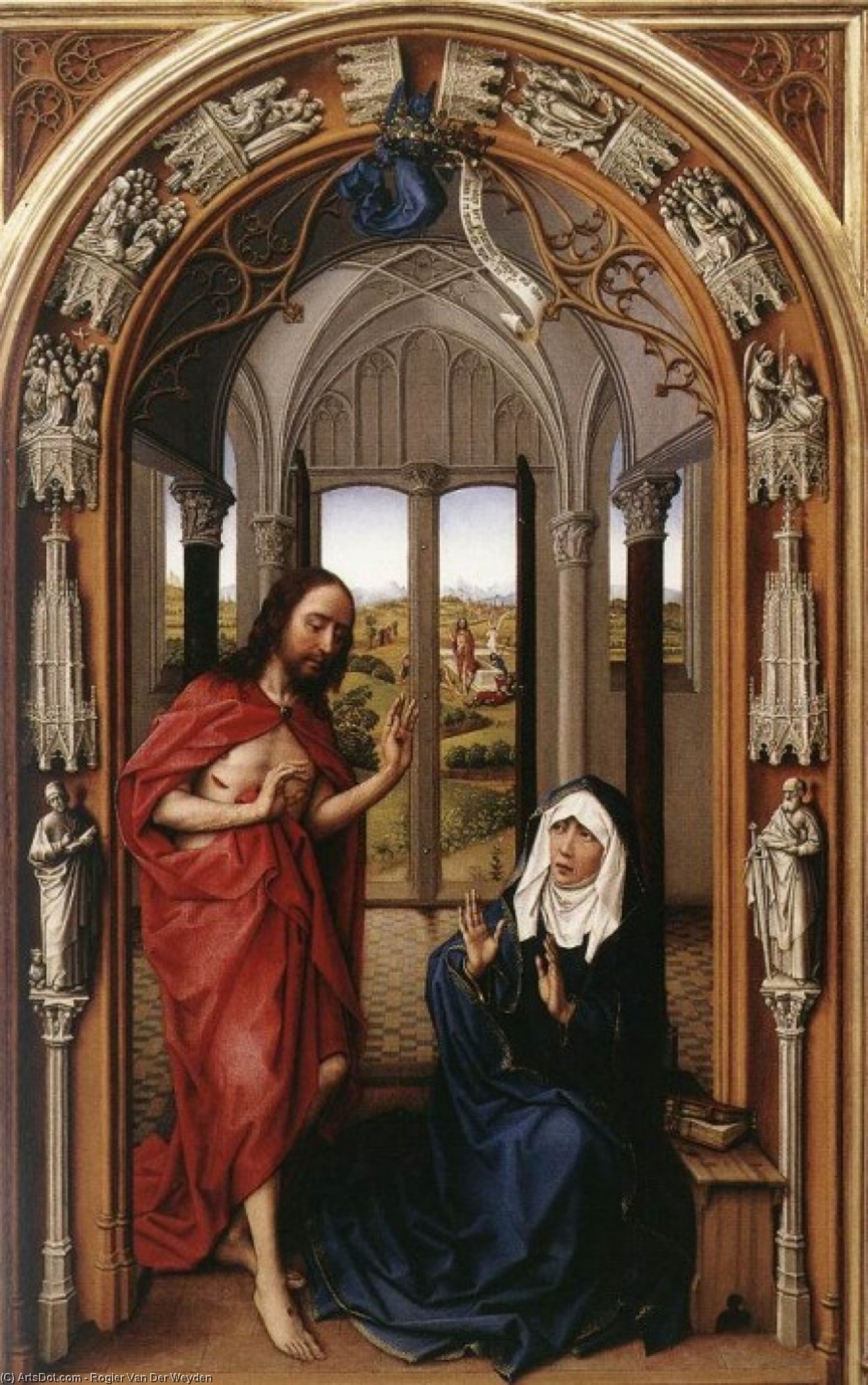 Wikioo.org - The Encyclopedia of Fine Arts - Painting, Artwork by Rogier Van Der Weyden - Miraflores Altarpiece (right panel)