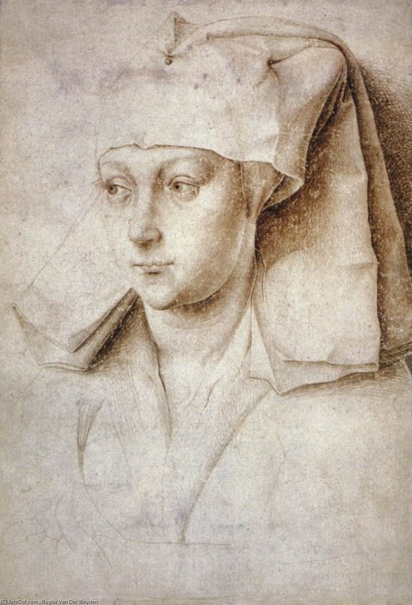 Wikioo.org – L'Encyclopédie des Beaux Arts - Peinture, Oeuvre de Rogier Van Der Weyden - Portrait d une jeune femme