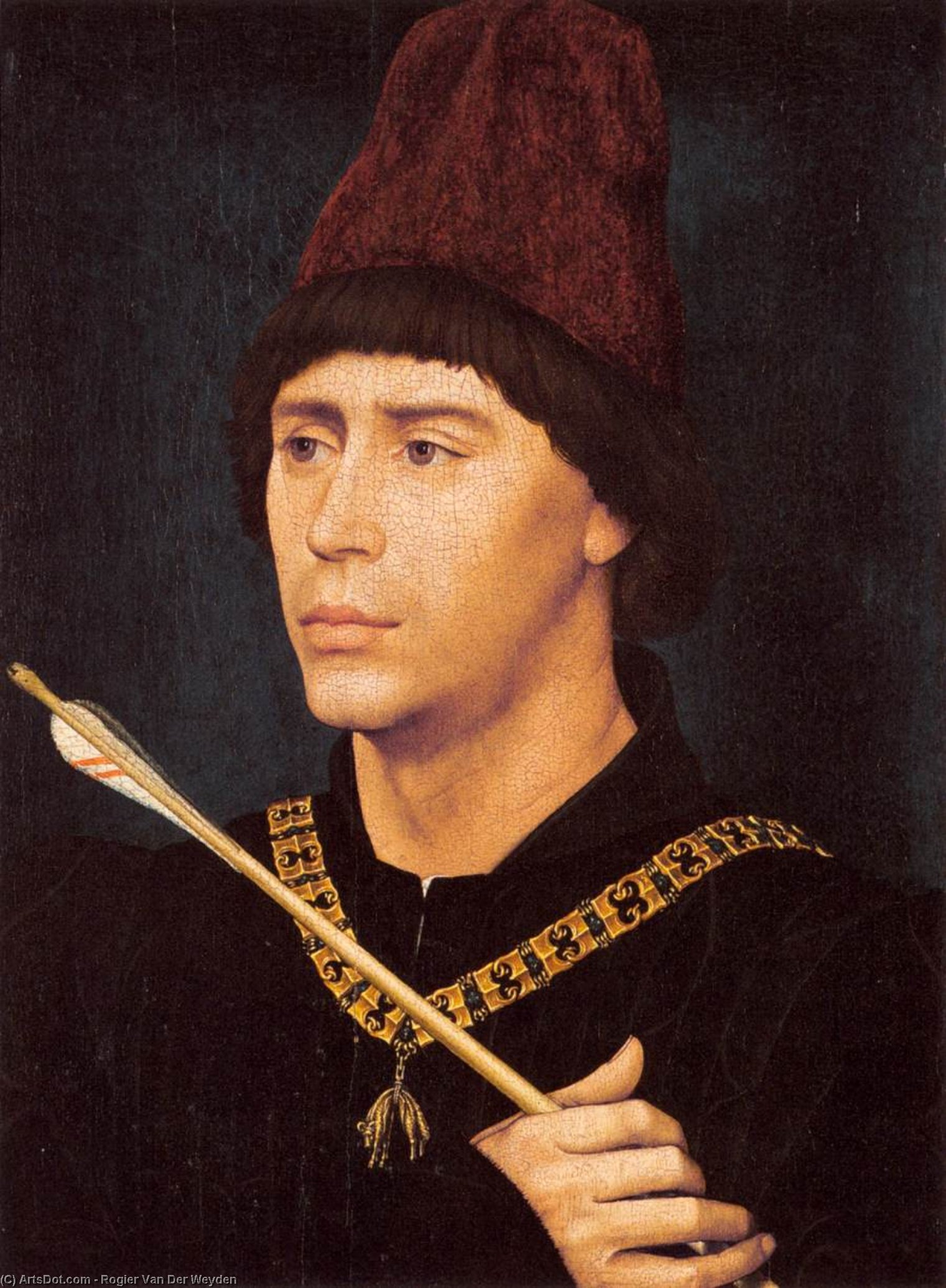 WikiOO.org - Encyclopedia of Fine Arts - Festés, Grafika Rogier Van Der Weyden - Portrait of Antony of Burgundy