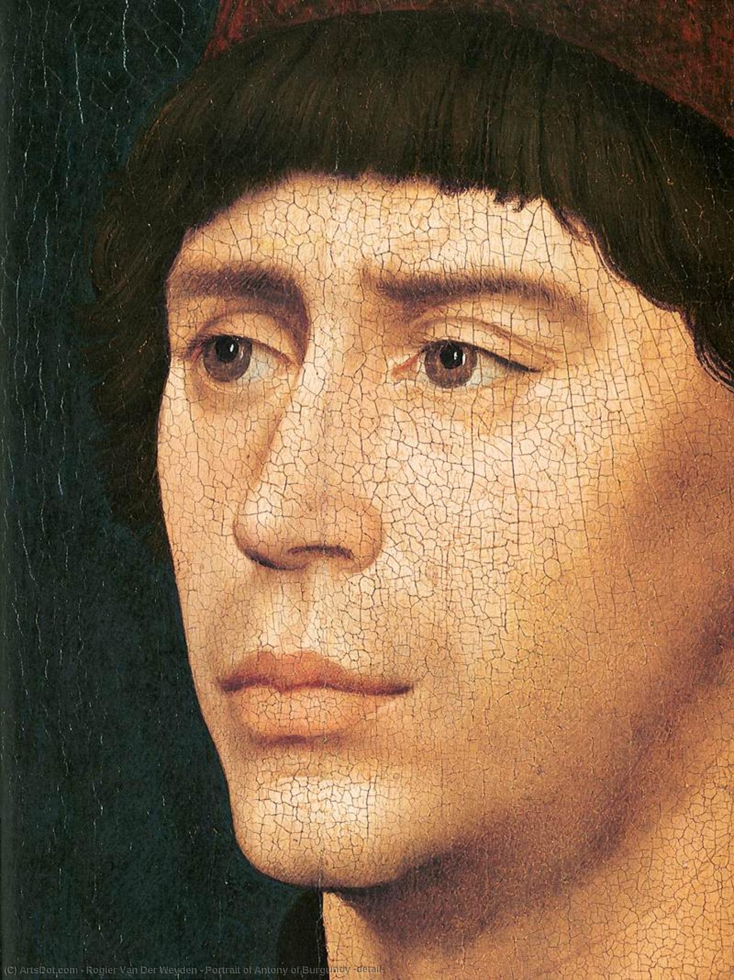 WikiOO.org - 百科事典 - 絵画、アートワーク Rogier Van Der Weyden - の肖像画 アントニー  の  ワインレッド  詳細