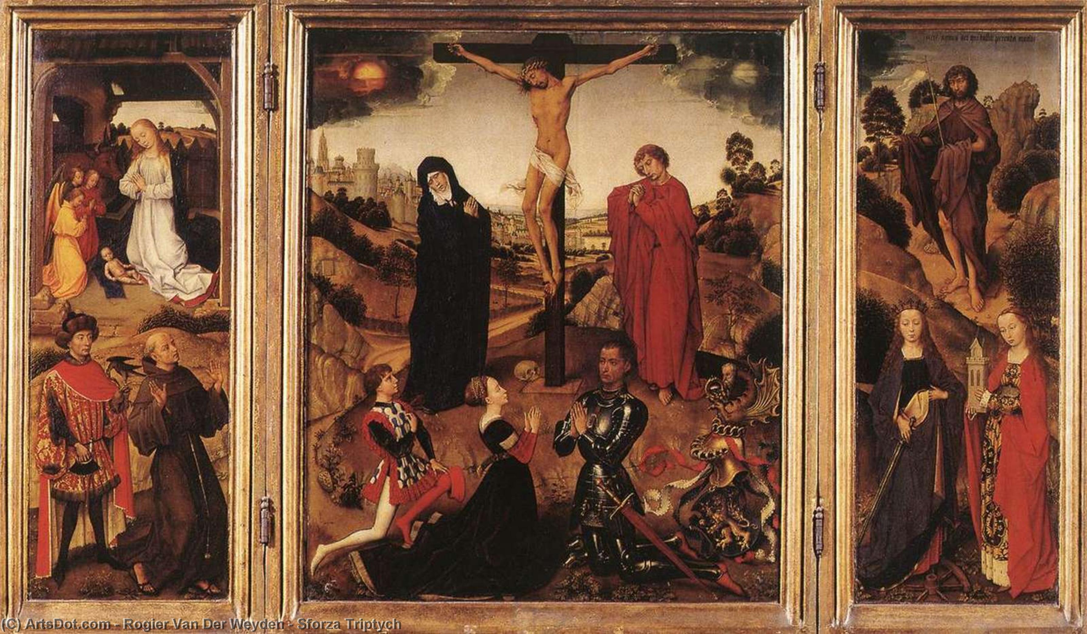 Wikioo.org – La Enciclopedia de las Bellas Artes - Pintura, Obras de arte de Rogier Van Der Weyden - Sforza Tríptico