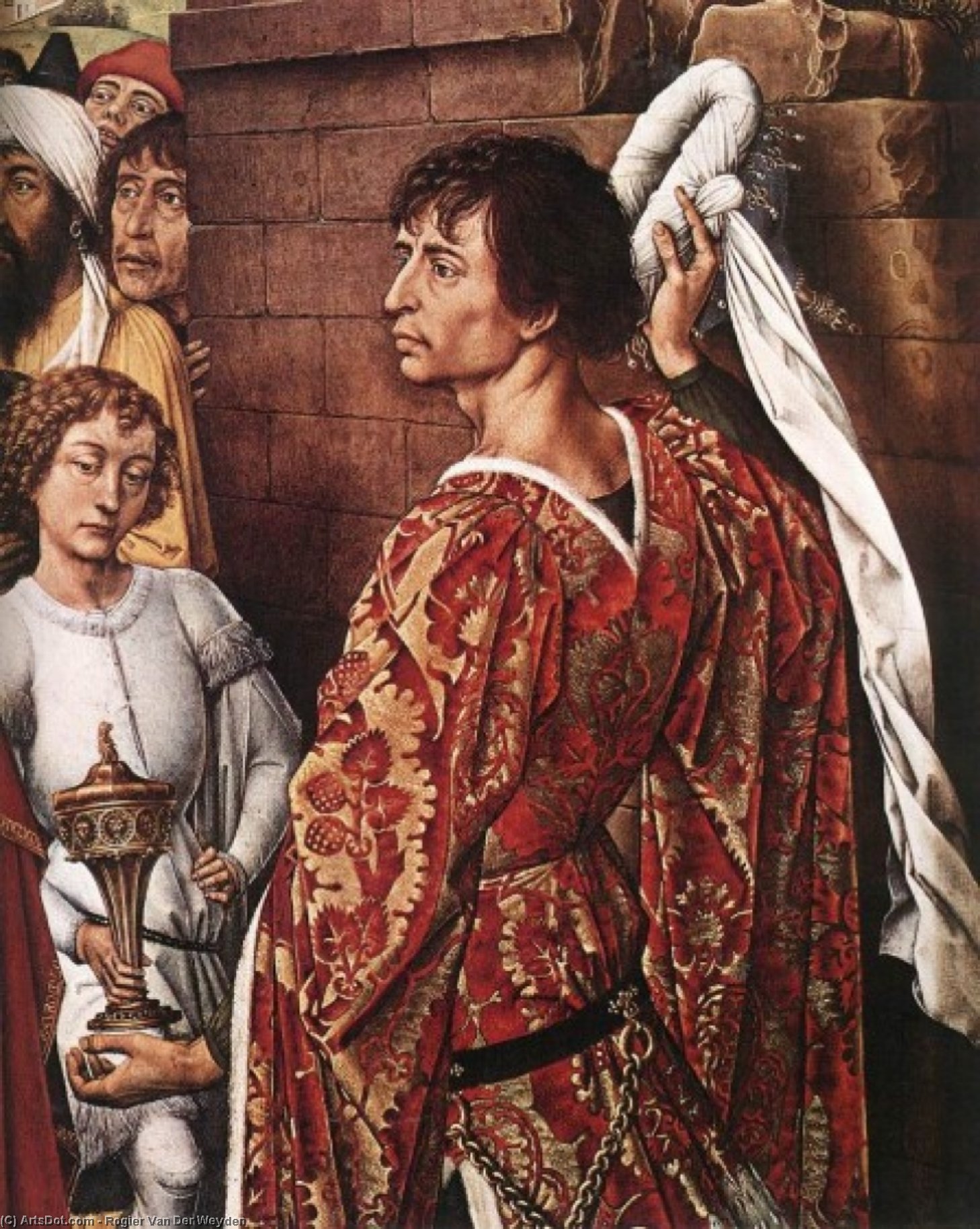 Wikioo.org – L'Enciclopedia delle Belle Arti - Pittura, Opere di Rogier Van Der Weyden - St Columba pala particolare