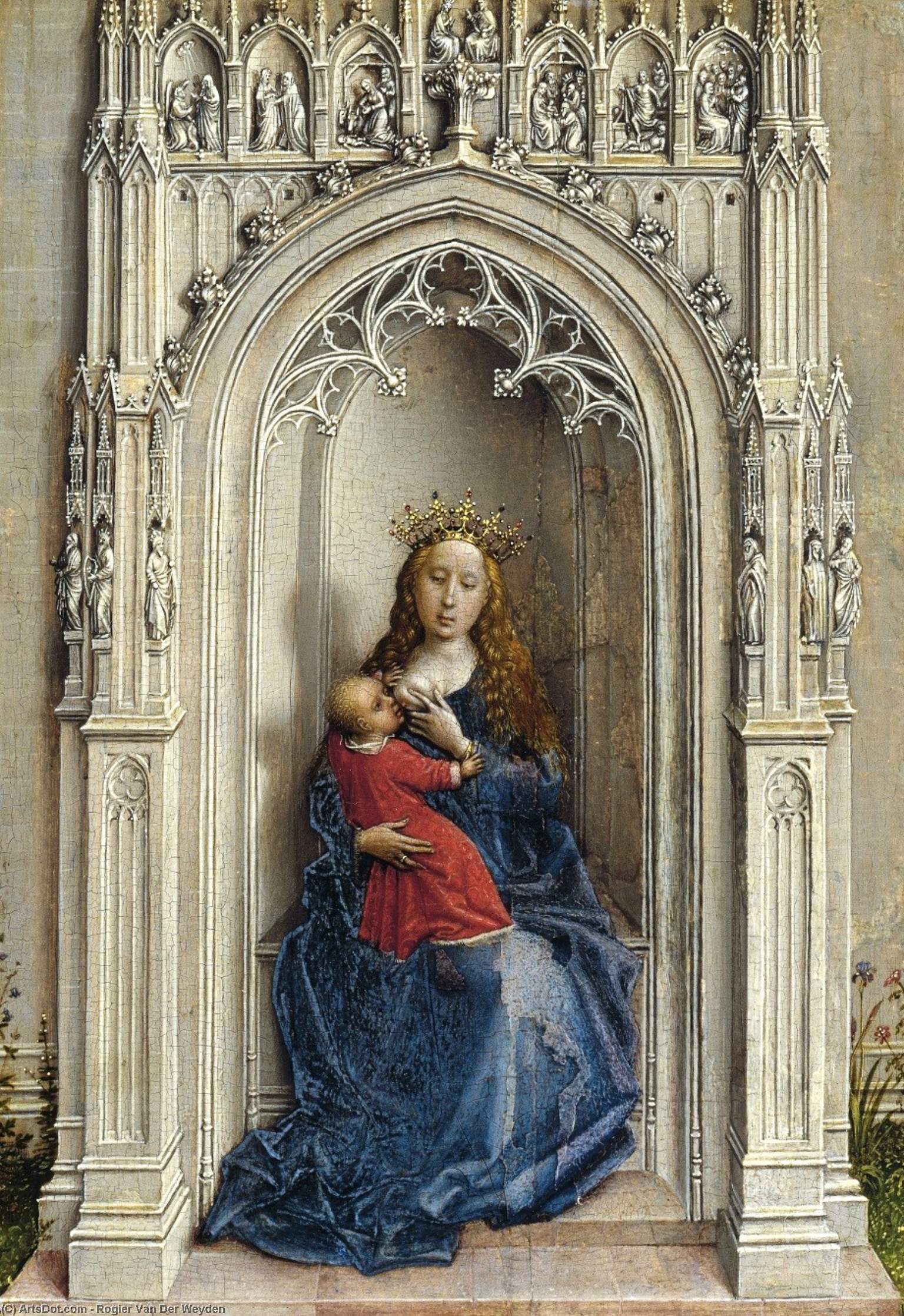 WikiOO.org - Encyclopedia of Fine Arts - Maleri, Artwork Rogier Van Der Weyden - Virgin and Child