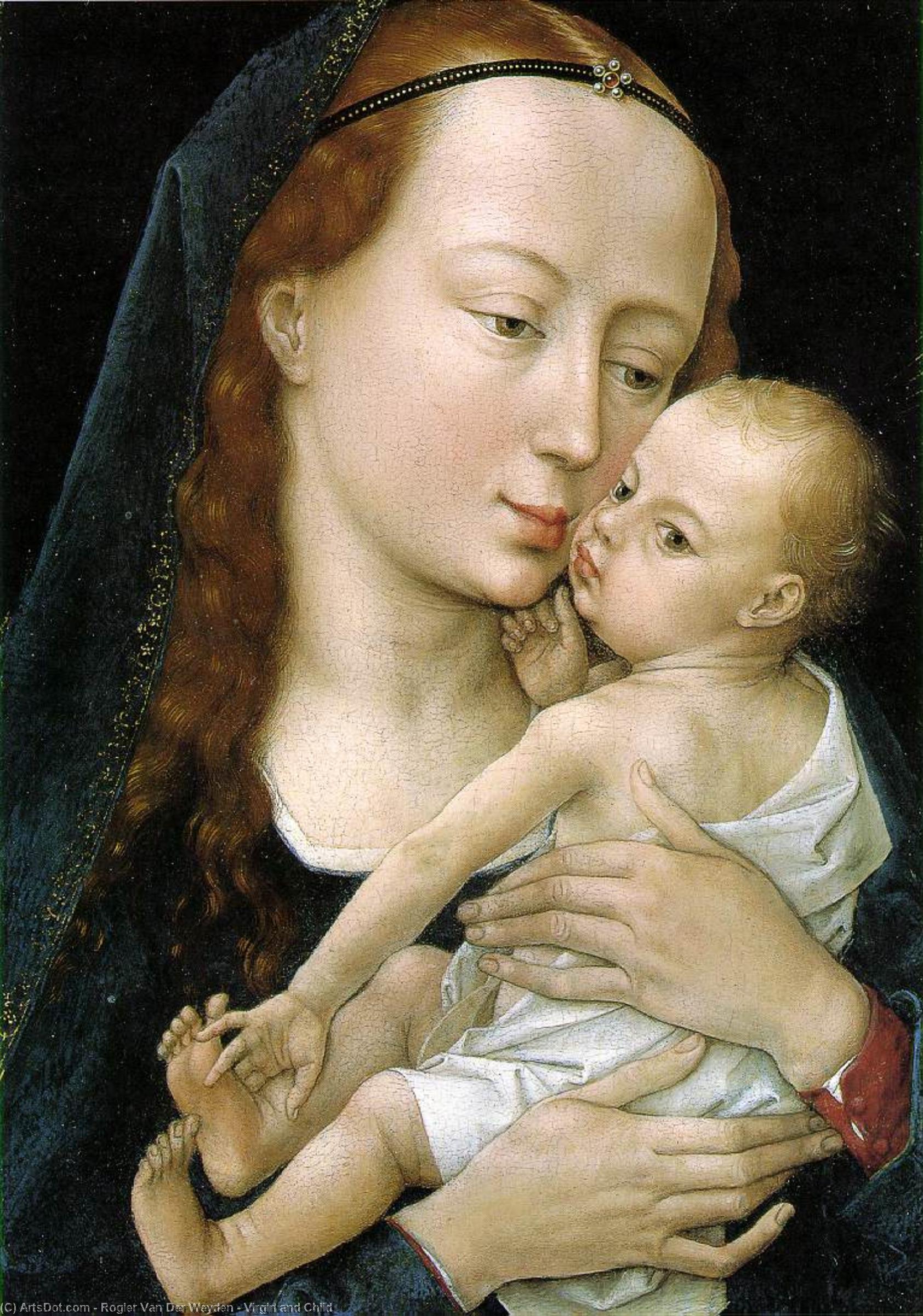 Wikioo.org - The Encyclopedia of Fine Arts - Painting, Artwork by Rogier Van Der Weyden - Virgin and Child