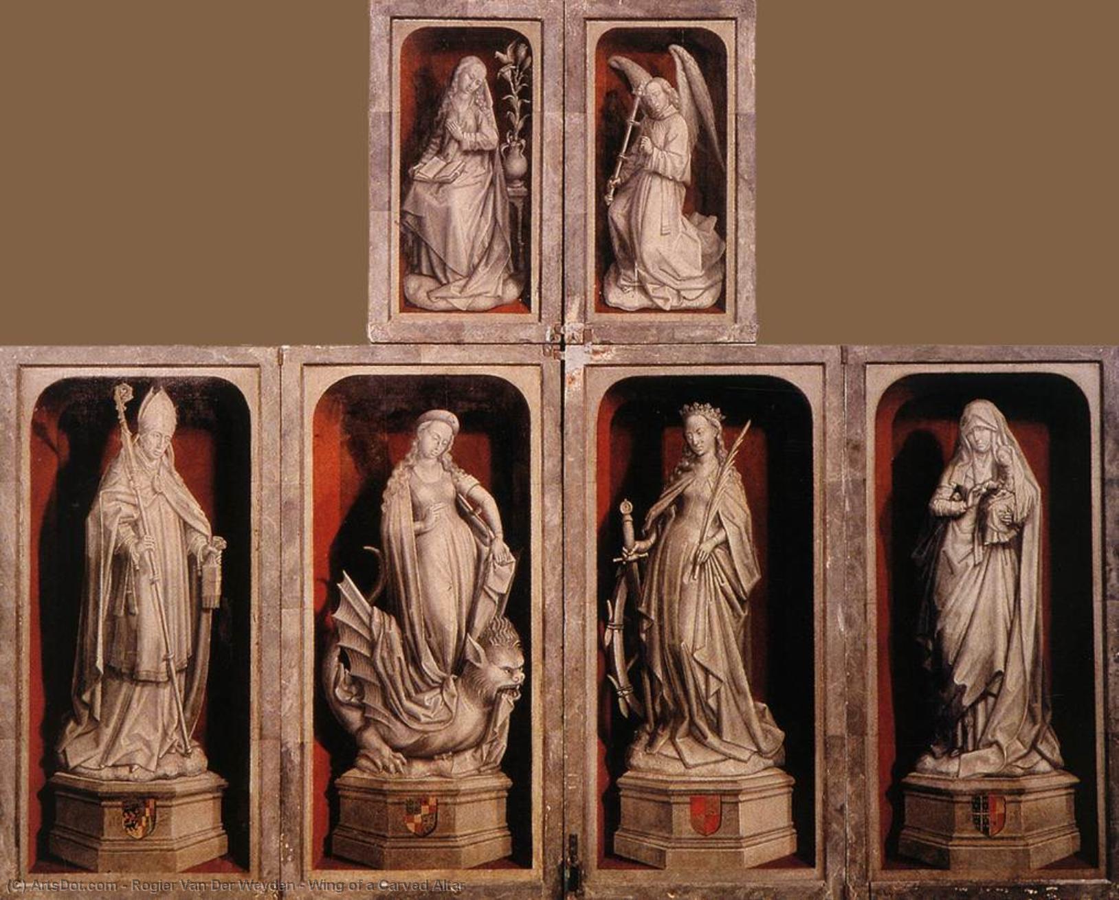 Wikioo.org - สารานุกรมวิจิตรศิลป์ - จิตรกรรม Rogier Van Der Weyden - Wing of a Carved Altar