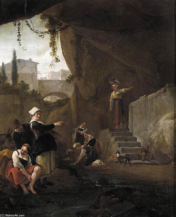 WikiOO.org - אנציקלופדיה לאמנויות יפות - ציור, יצירות אמנות Thomas Wyck - Interior of a Cave
