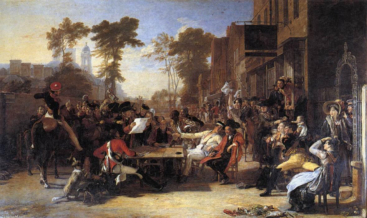 Wikioo.org - The Encyclopedia of Fine Arts - Painting, Artwork by David Wilkie Wynfield - Chelsea Pensioners Reading the Waterloo Dispatch