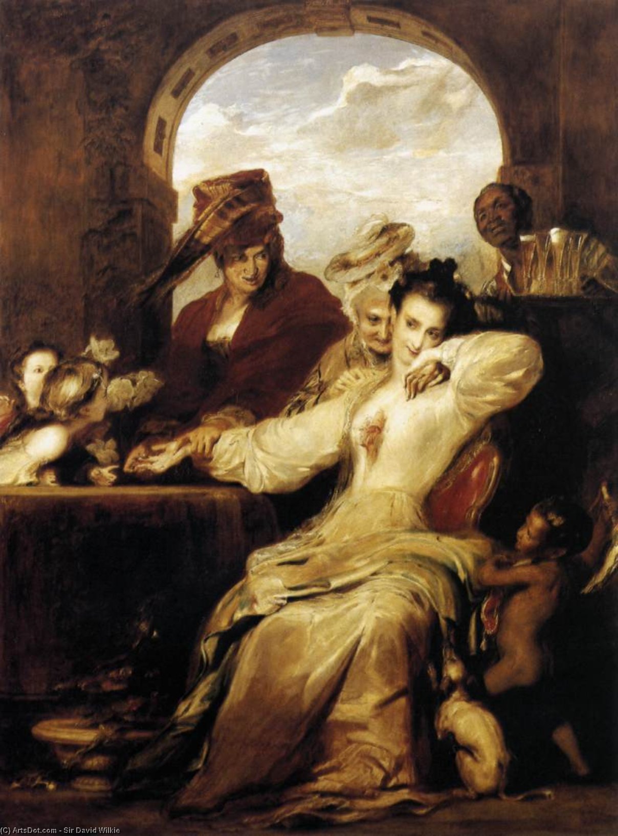 Wikioo.org - The Encyclopedia of Fine Arts - Painting, Artwork by David Wilkie Wynfield - Josephine and the Fortune-Teller