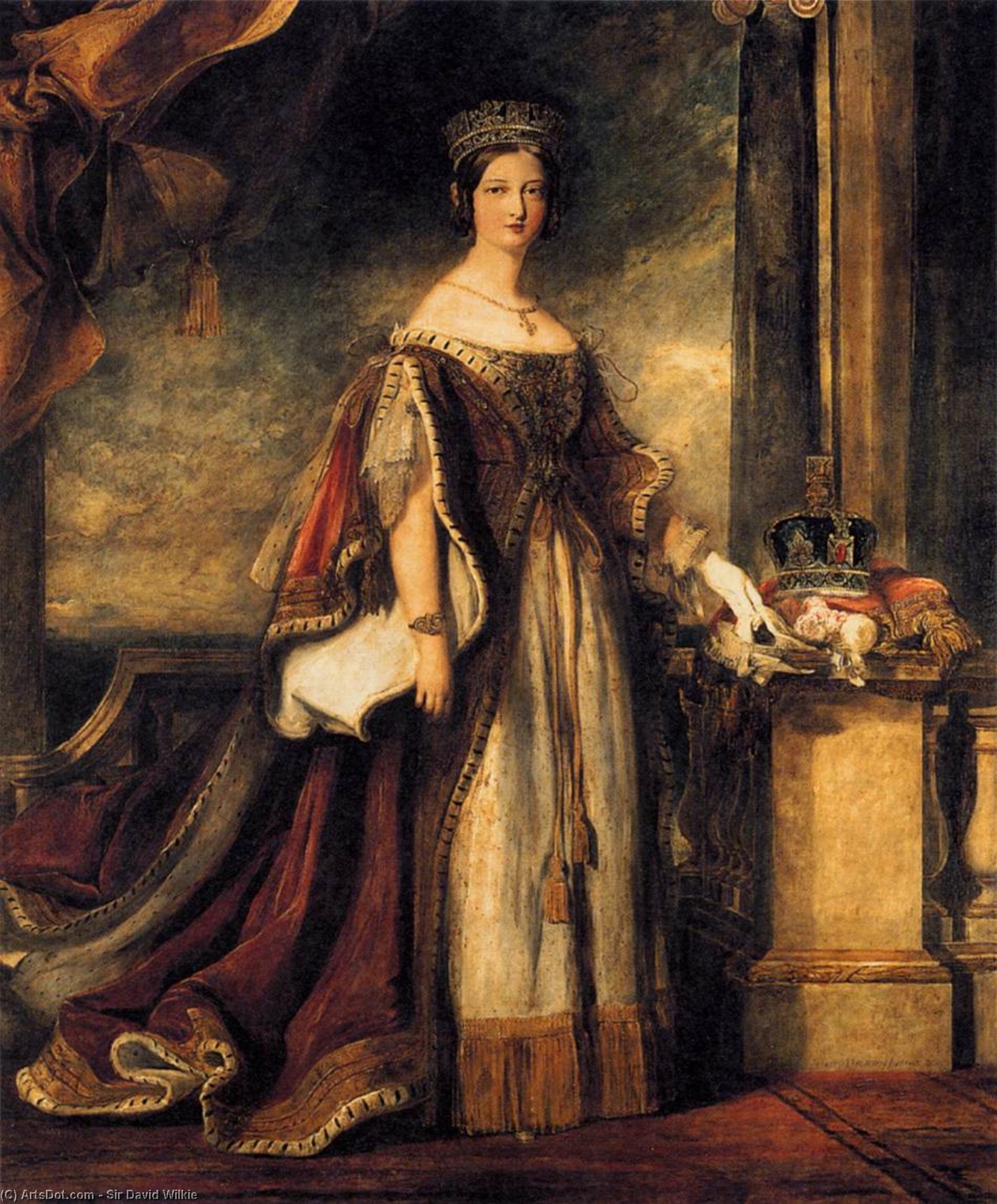 Wikioo.org - The Encyclopedia of Fine Arts - Painting, Artwork by David Wilkie Wynfield - Queen Victoria (detail)