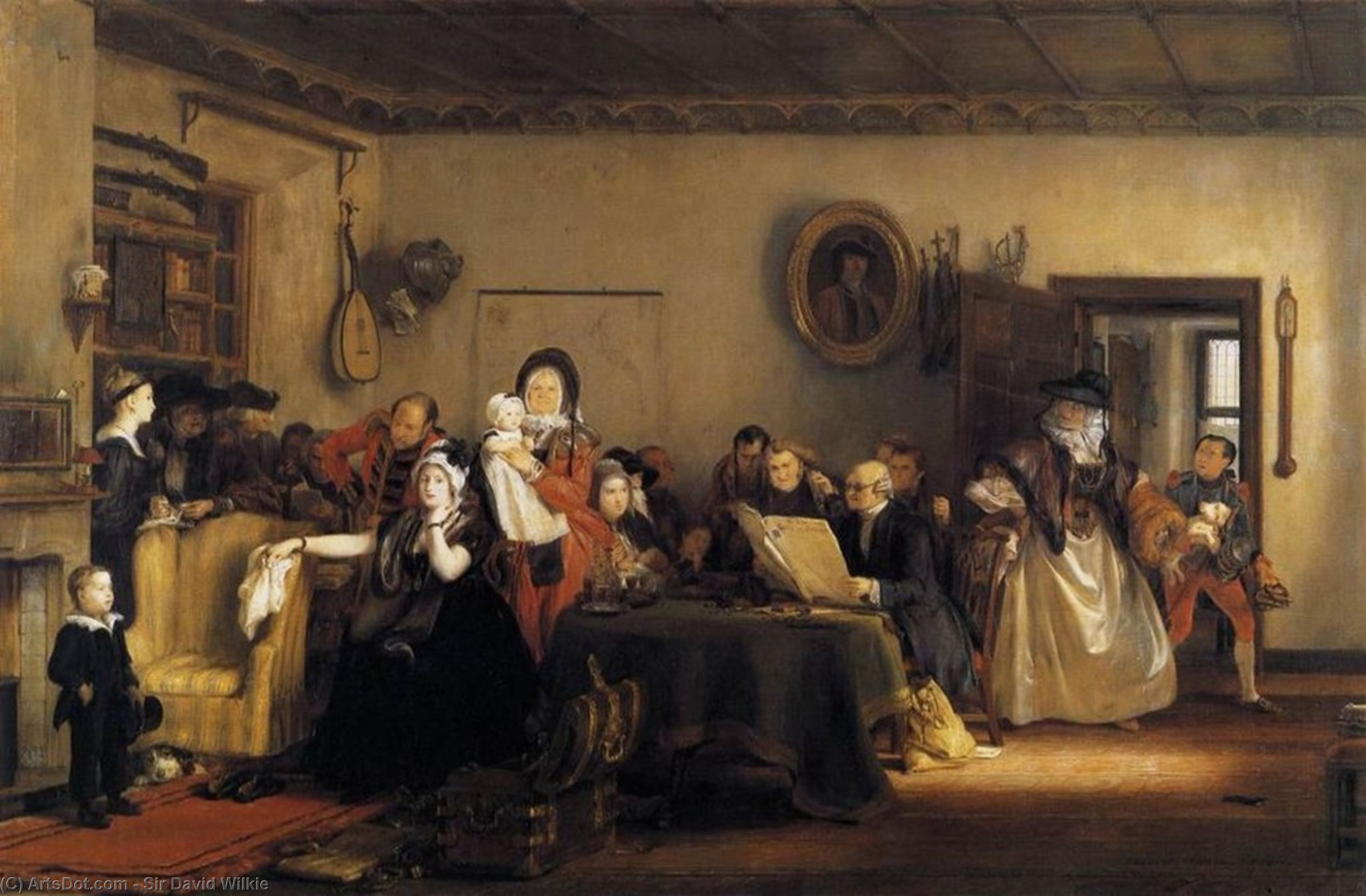 WikiOO.org - Encyclopedia of Fine Arts - Maalaus, taideteos David Wilkie Wynfield - Reading the Will