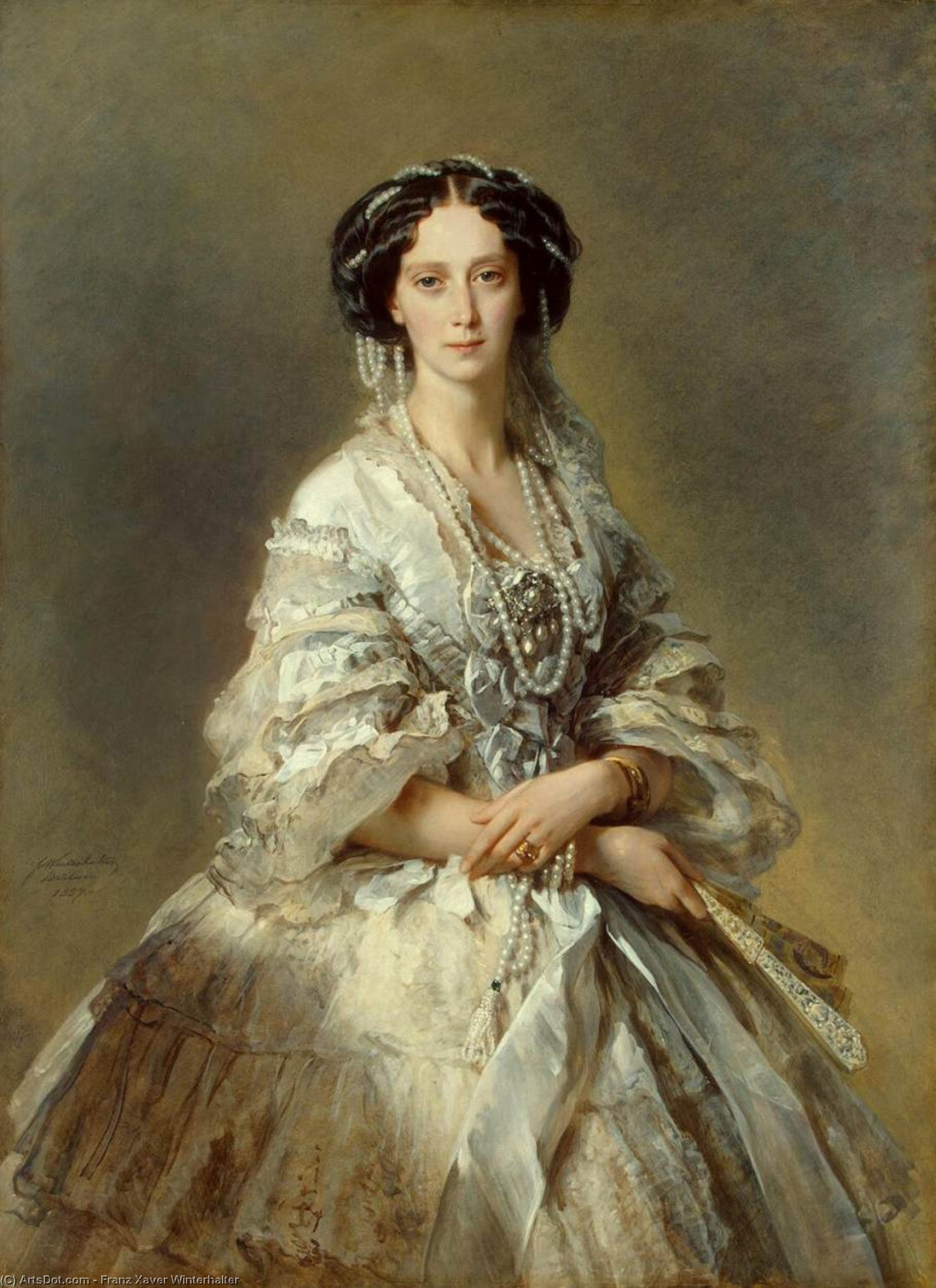 WikiOO.org - אנציקלופדיה לאמנויות יפות - ציור, יצירות אמנות Franz Xaver Winterhalter - Portrait of Empress Maria Alexandrovna