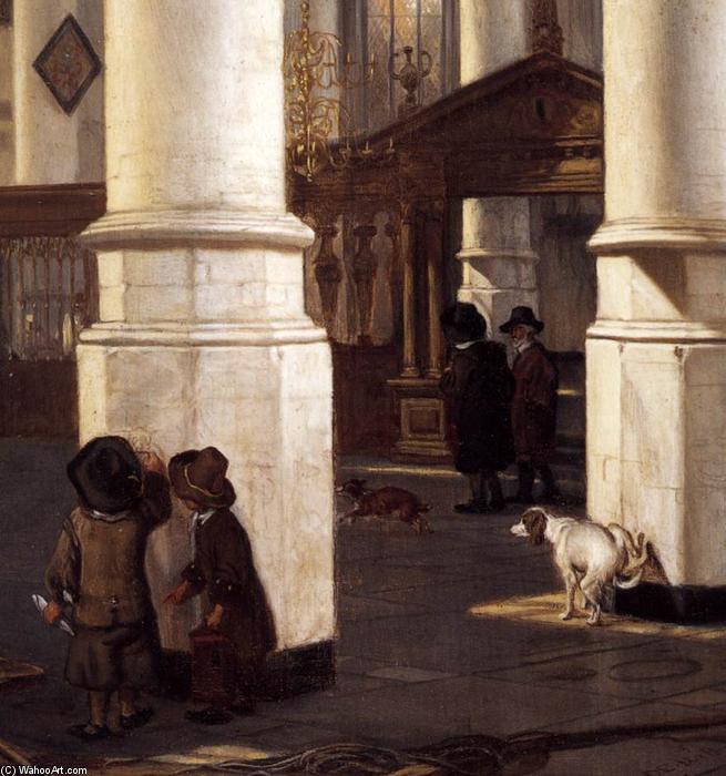 Wikioo.org - The Encyclopedia of Fine Arts - Painting, Artwork by Emanuel De Witte - Interior of the Oude Kerk, Delft (detail)