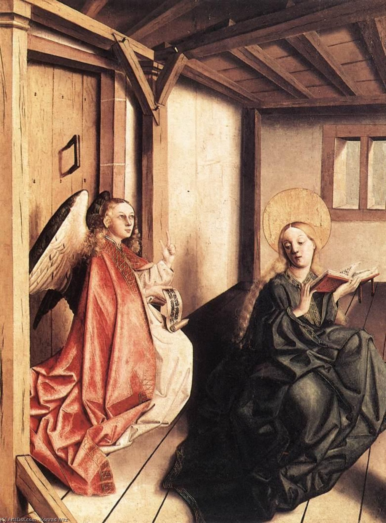 Wikioo.org - The Encyclopedia of Fine Arts - Painting, Artwork by Konrad Witz - Annunciation