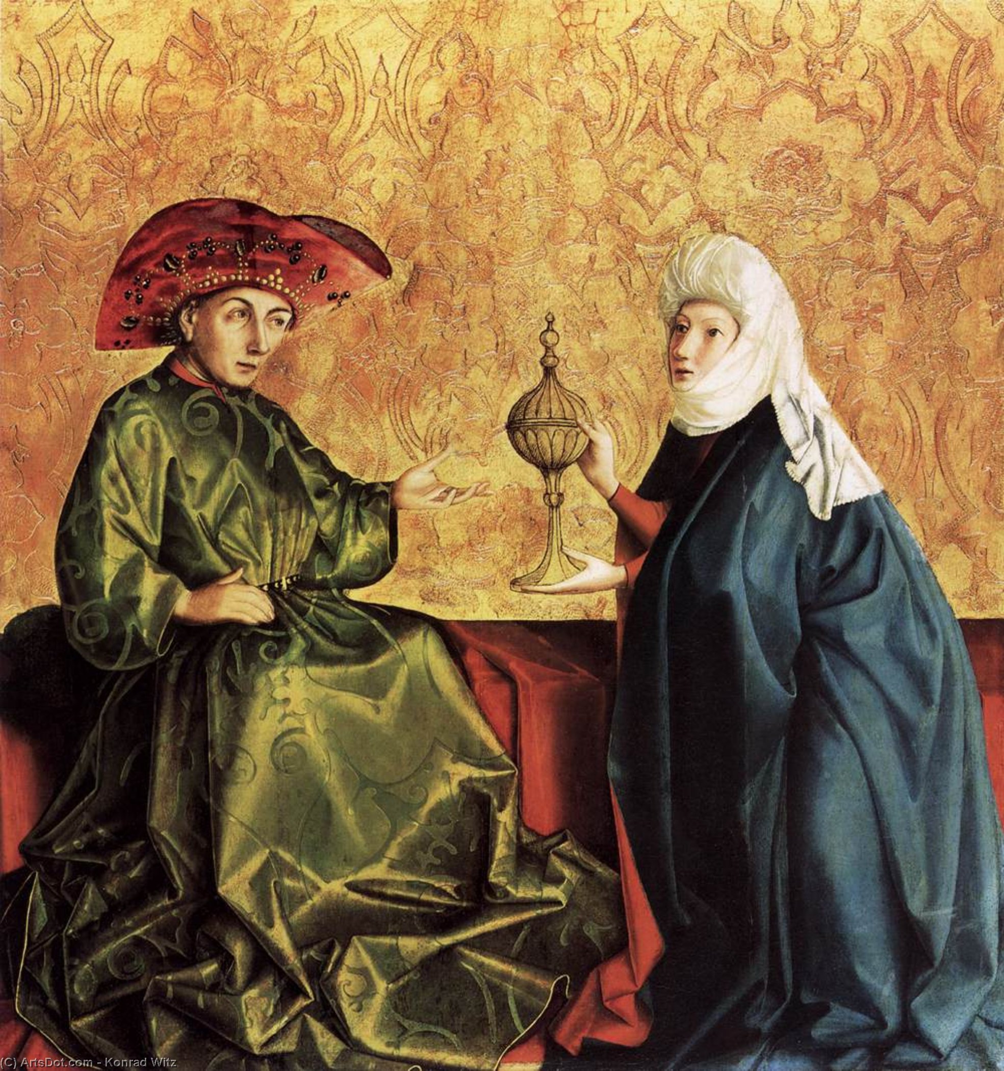 Wikioo.org - The Encyclopedia of Fine Arts - Painting, Artwork by Konrad Witz - King Solomon and the Queen of Sheba