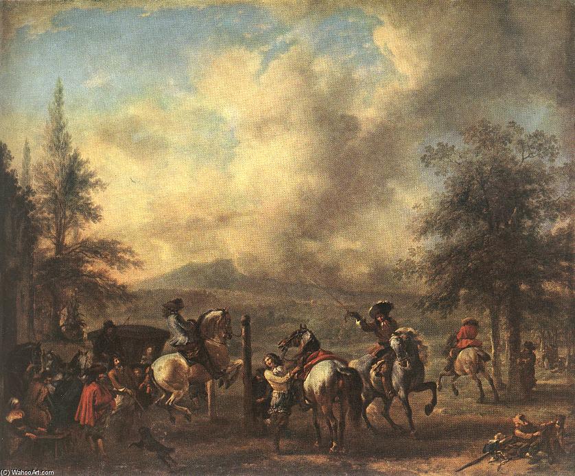 Wikioo.org - The Encyclopedia of Fine Arts - Painting, Artwork by Philips Wouwerman - Riding School