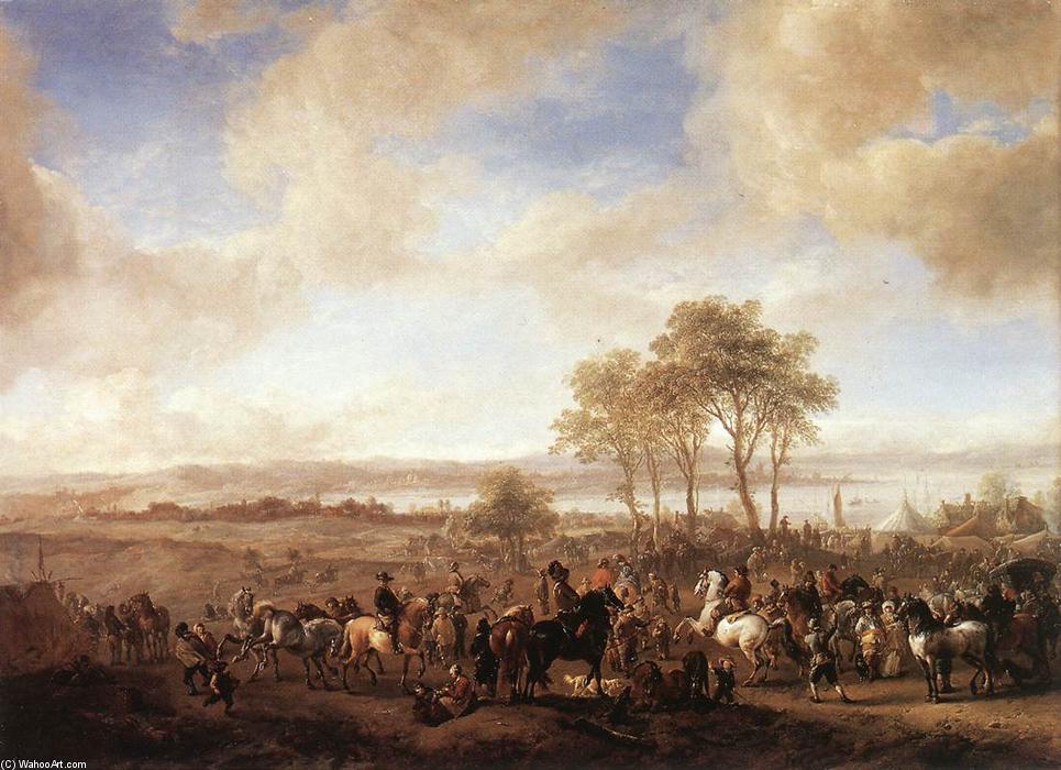 WikiOO.org - Encyclopedia of Fine Arts - Målning, konstverk Philips Wouwerman - The Horse Fair